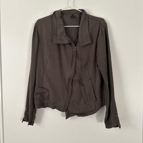 Stella Carakasi Asymmetrical Utility Jacket Gray size Small - Picture 2 of 8
